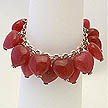 DKC ~ Ruby Jade Heart Charm Bracelet