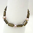 DKC ~ Smokey Quartz, Pink Pearl, Gold & Vermiel Bracelet