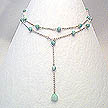 DKC ~ Amazonite & Sterling Silver Chain Lariat Necklace