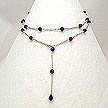 DKC ~ Amethyst & Sterling Silver Chain Lariat Necklace