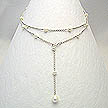 DKC ~ Pearl & Sterling Silver Chain Lariat