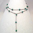 DKC ~ Turquoise & Sterling Silver Chain Lariat Necklace