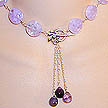 DKC ~ Lavender Quartz Necklace w/ Fluorite Drops