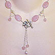 DKC ~ Rose Quartz & Pearl Drop Necklace