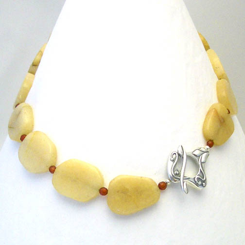 Yellow Jasper & Carnelian Freeform Necklace