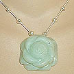 DKC ~ Amazonite Rose Necklace w/ Pearls