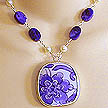 DKC ~ Pottery Shard Necklace w/ Sodalite & Pearl