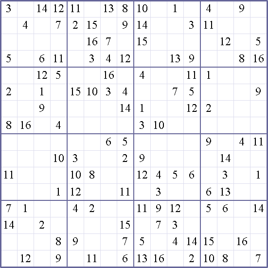 Sudoku Weekly - hard Puzzle