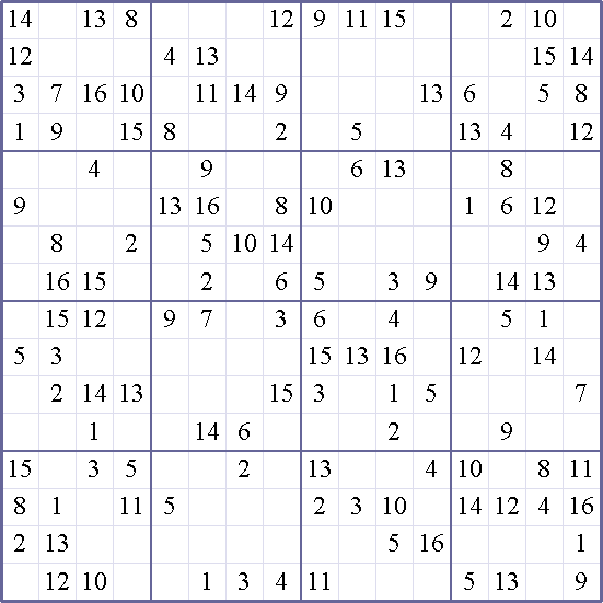 Sudoku Weekly - medium Puzzle