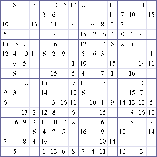 Sudoku Weekly - medium Puzzle