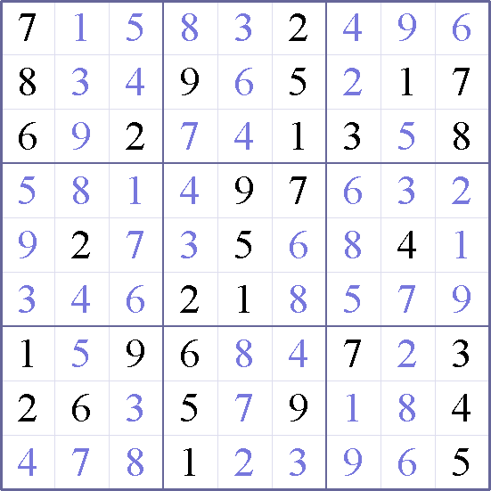 Sudoku Weekly - medium Puzzle